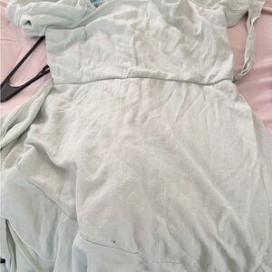 Source Unknown Light Green High Low Dress